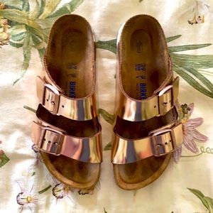 Leather Copper Birkenstock Arizona Soft Footbed 39
